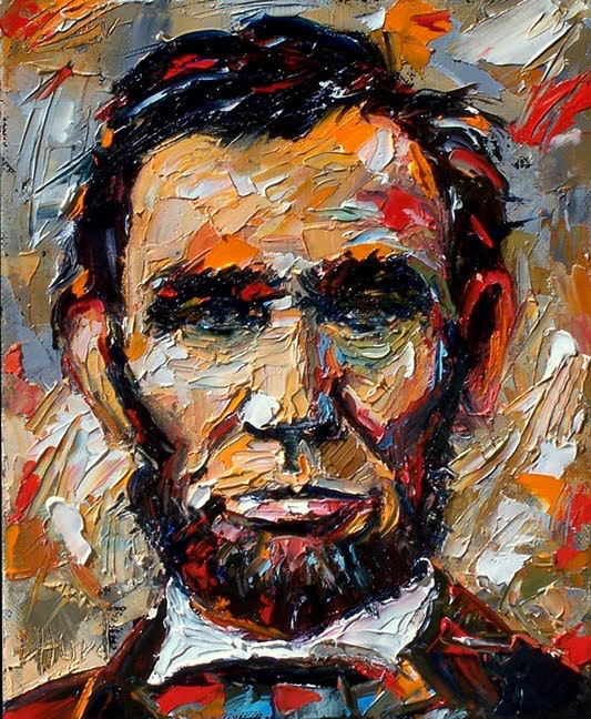 533x648 Abraham Lincoln Small Oil Painting On Canvas Art By Debra Hurd By - Abraham Lincoln Oil Painting