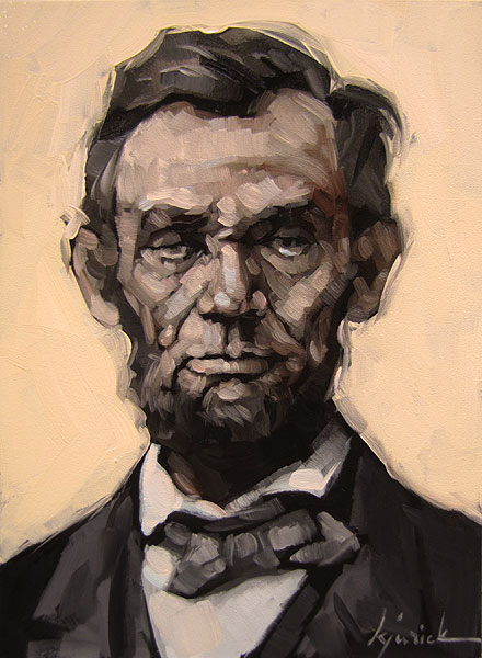 440x600 A Painting Today Abraham Lincoln - Abraham Lincoln Oil Painting