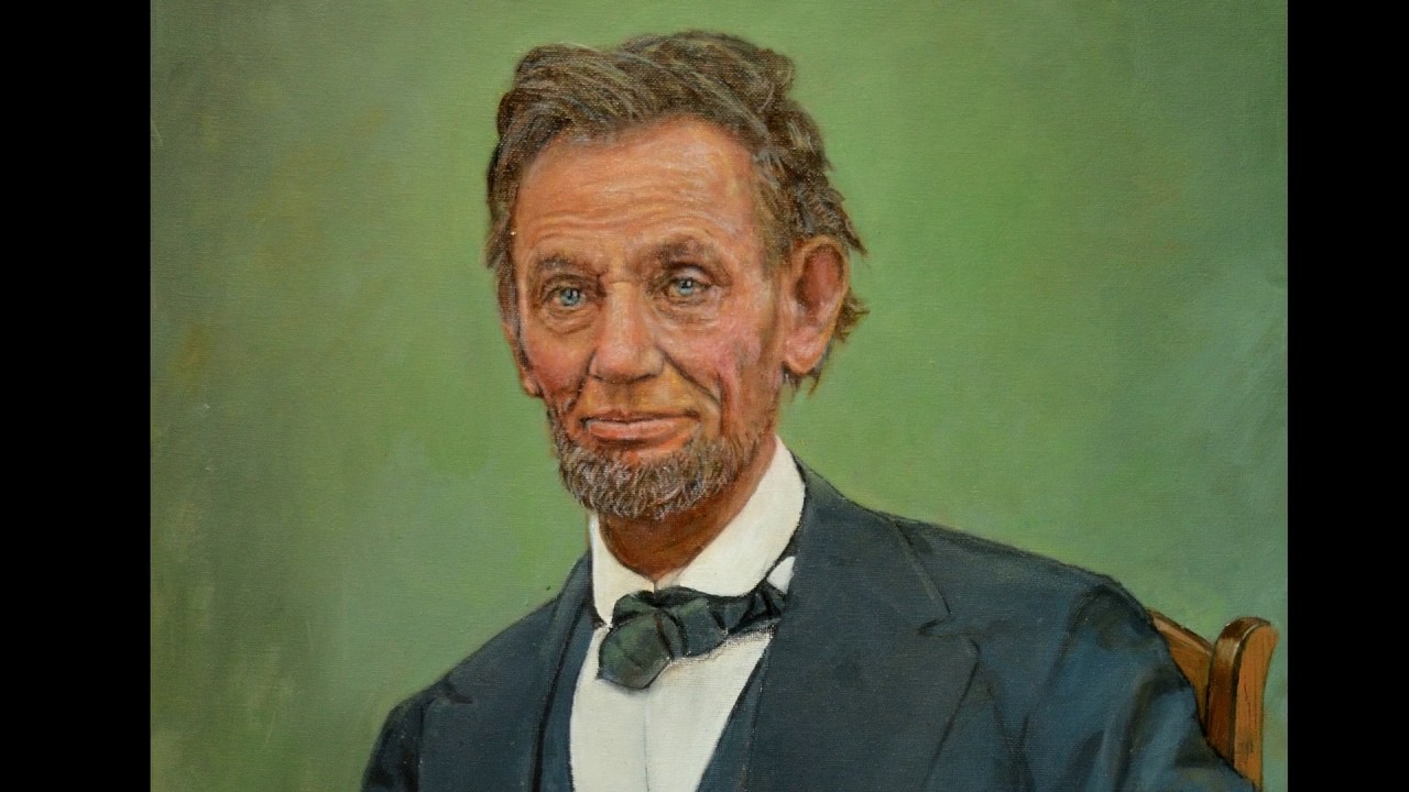 1280x720 Painting Of Linoln. ( Oil Portrait Of President Abraham Lincoln - Abraham Lincoln Oil Painting