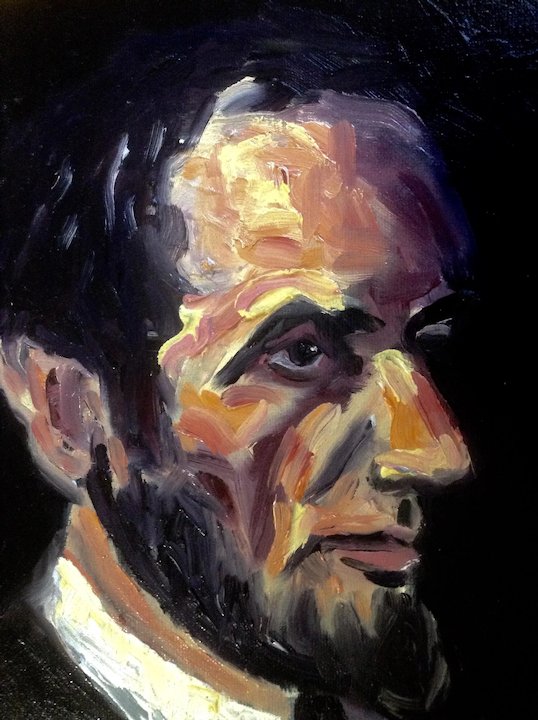 538x720 President Abraham Lincoln Bust Portrait Oil Painting On Canvas - Abraham Lincoln Oil Painting