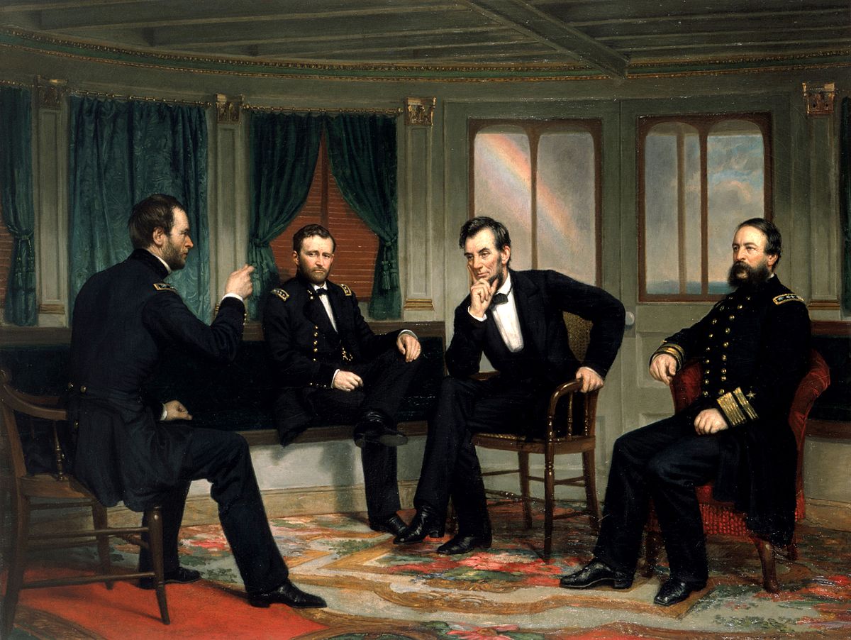 1200x902 The Peacemakers - Abraham Lincoln Oil Painting