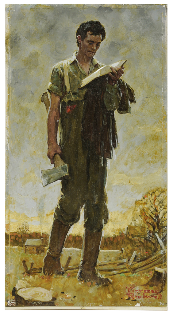 564x1024 Norman Rockwell Painting Of Abraham Lincoln Up For Auction - Abraham Lincoln Painting