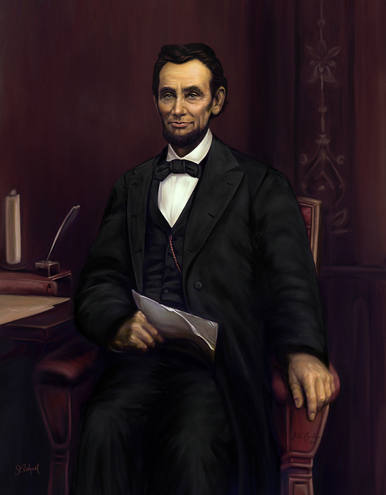 546x700 Abraham Lincoln Painting By Sue Brehant - Abraham Lincoln Painting