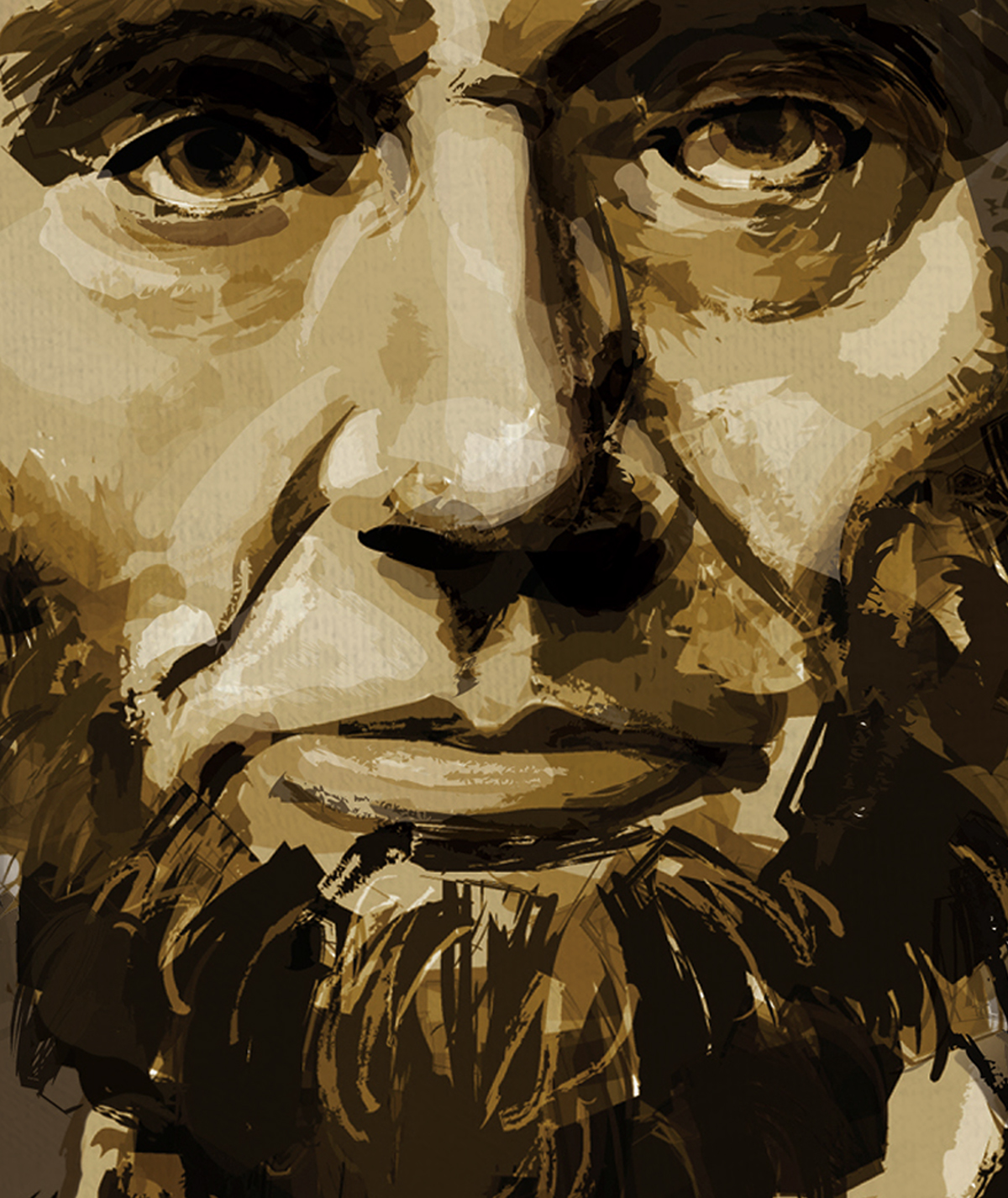 1200x1425 Abraham Lincoln Portrait In Adobe Illustrator On Behance - Abraham Lincoln Portrait Painting