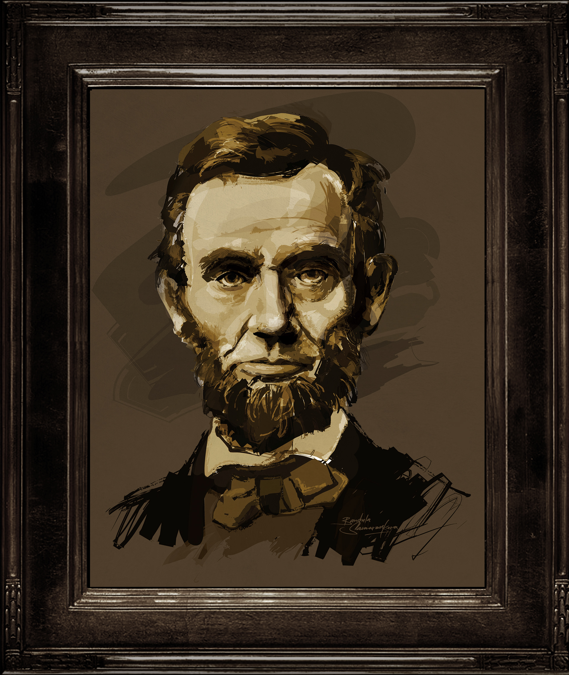 1920x2278 Bandula Samarasekera - Abraham Lincoln Portrait Painting