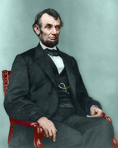 239x300 Color Portrait Of President Abraham Lincoln Painting 8x10 Real - Abraham Lincoln Portrait Painting