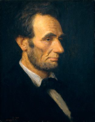 313x400 Douglas Volk Portrait Of Abraham Lincoln Collotype Fine Art Print - Abraham Lincoln Portrait Painting