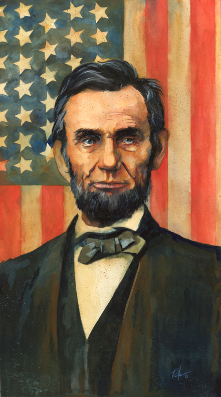 441x792 Portfolio Rob Hough Art - Abraham Lincoln Portrait Painting