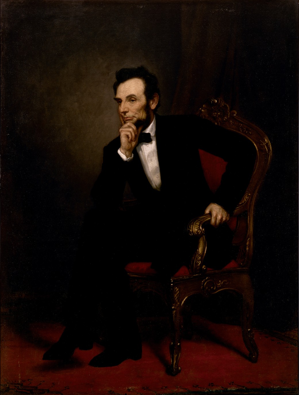 1040x1376 Lincoln In The State Dining Room - Abraham Lincoln Praying Painting