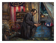 189x145 Nowhere Else To Go - Abraham Lincoln Praying Painting
