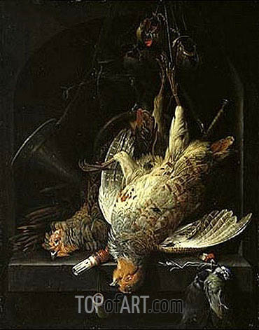 370x471 Dead Fowl Abraham Mignon Painting Reproduction 7694 Topofart - Abraham Painting