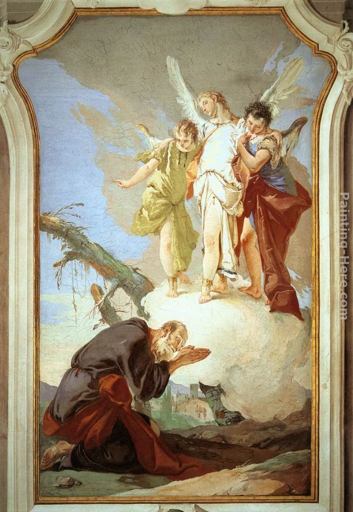 720x1045 Giovanni Battista Tiepolo The Three Angels Appearing To Abraham - Abraham Painting