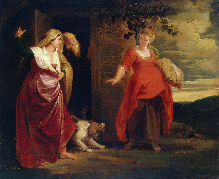 900x737 Hagar Leaves The House Of Abraham Painting By Peter Paul Rubens - Abraham Painting