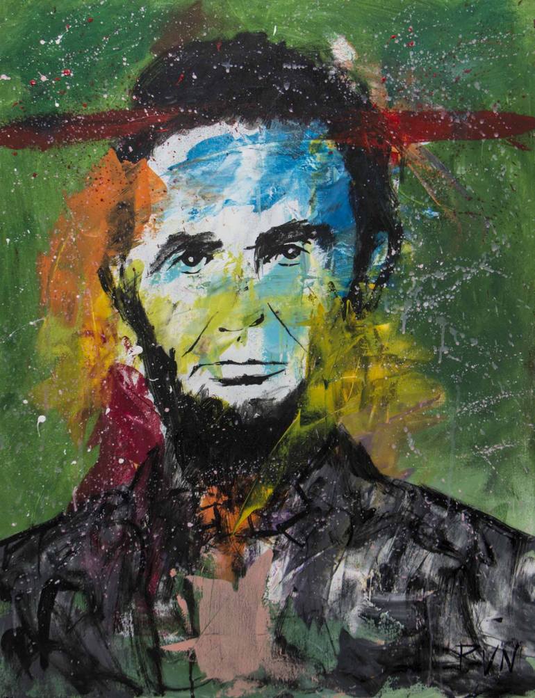 770x1003 Saatchi Art Abraham Lincoln Distortion Series By Carlos Pun - Abraham Painting