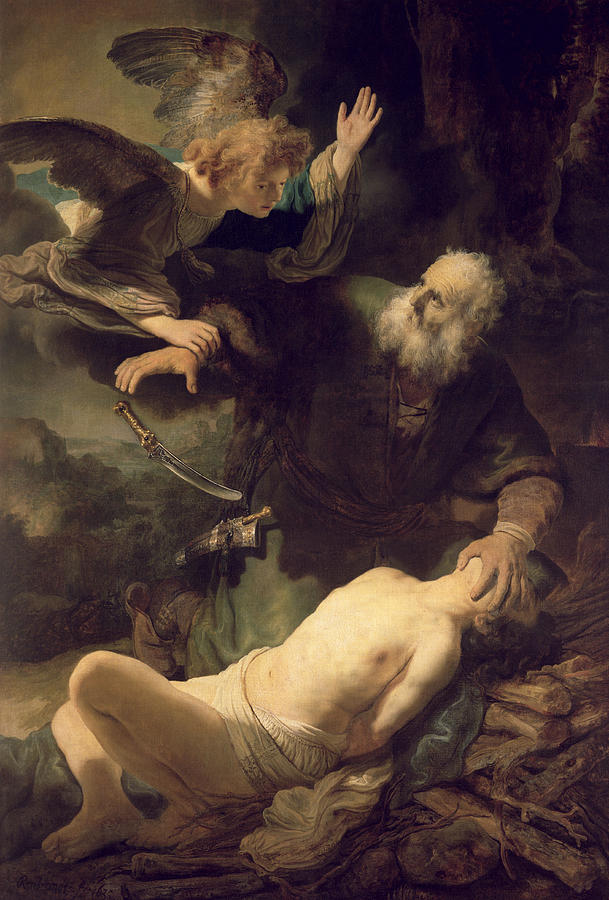 609x900 The Sacrifice Of Abraham Painting By Rembrandt - Abraham Painting