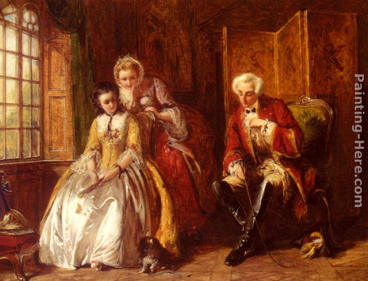 720x549 Abraham Solomon The Bashful Lover Painting Anysize 50% Off - Abraham Painting