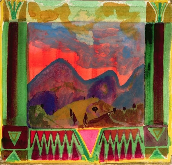 600x574 Magnolia Box Abruzzi Before Dusk By Michael Chase Art Print - Abruzzi Painting