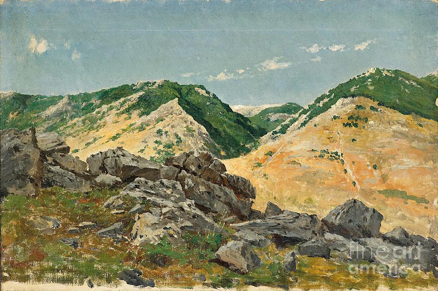 900x598 Mountains In The Abruzzi Painting By Celestial Images - Abruzzi Painting