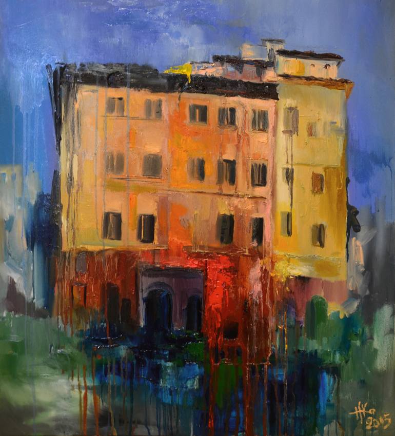 770x850 Saatchi Art Albergo Abruzzi Painting By Zhanna Kondratenko - Abruzzi Painting