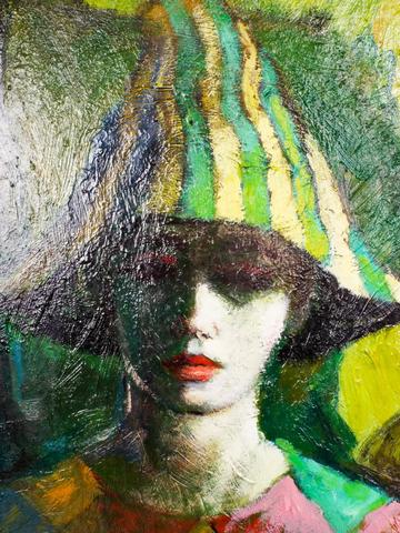 360x480 Vintage Framed Signed Harlequin Oil Painting By Abruzzi, Harold - Abruzzi Painting