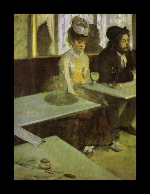 495x640 The Absinthe Drinker Painting Edgar Degas Biography - Absinthe Drinker Painting