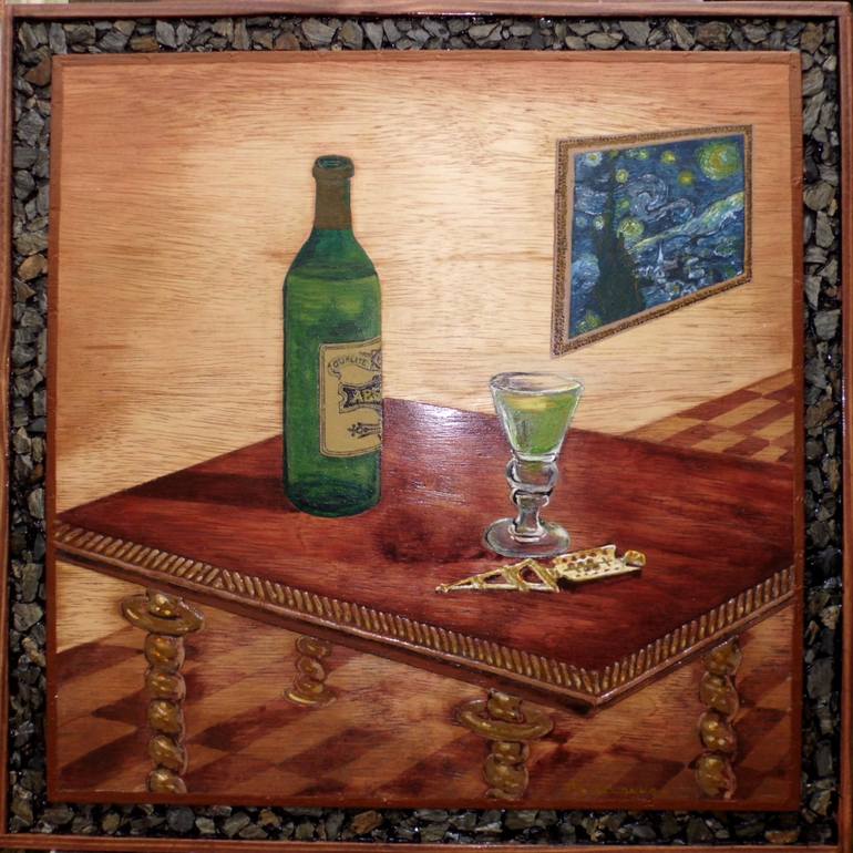 770x770 Saatchi Art L'Absinthe Painting By Marcos Albuquerque - Absinthe Painting
