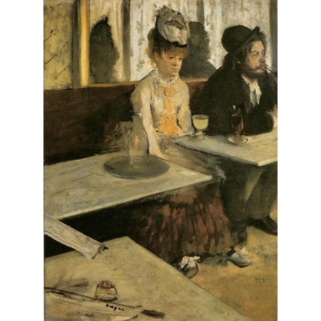 458x458 Absinthe By Edgar Degas Art Gallery Oil Painting Reproductions - Absinthe Painting