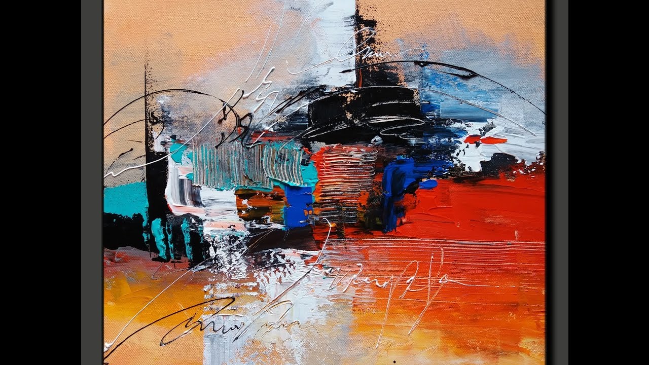 1280x720 Acrylic Abstract Painting In Just 7 Minutes - Abstract Acrylic Painting