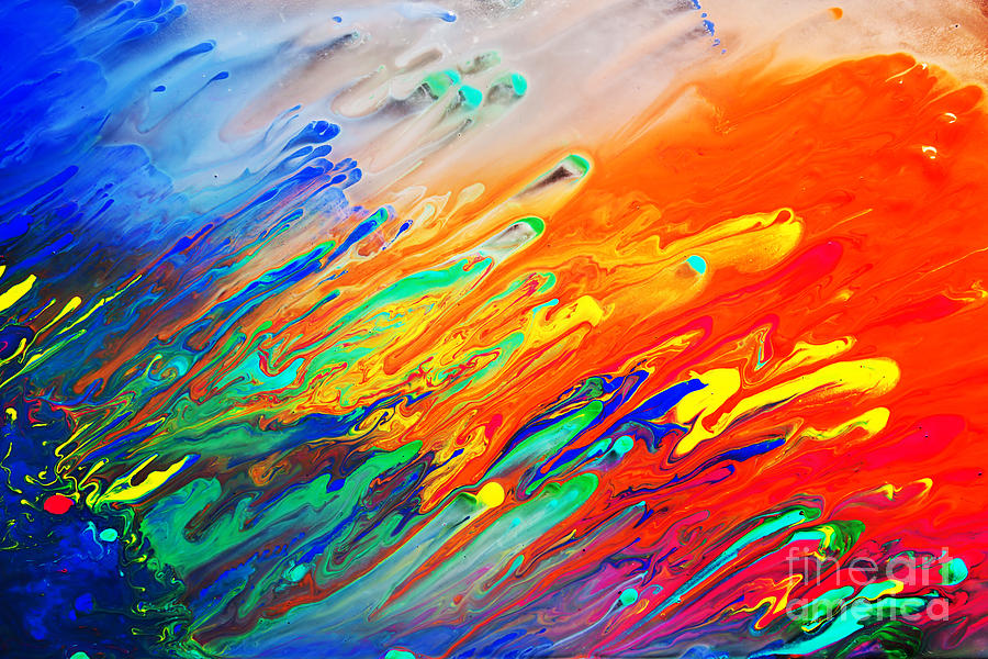 900x600 Colorful Abstract Acrylic Painting Photograph By Michal Bednarek - Abstract Acrylic Painting