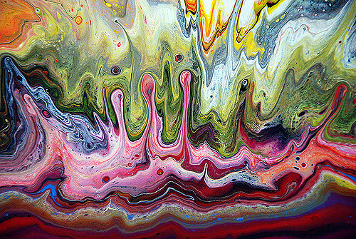 500x335 Flowing Abstract Acrylic Painting A Image Of One Of My - Abstract Acrylic Painting
