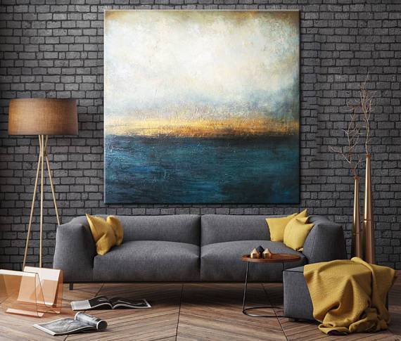 570x485 Oceania Sunrise Abstract Acrylic Painting Octotreasure - Abstract Acrylic Painting