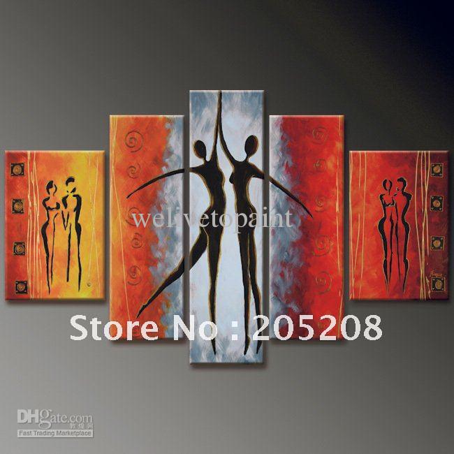 650x650 2018 Framed 5 Panels Huge Wall Art Abstract Acrylic Painting - Abstract Acrylic Painting On Canvas