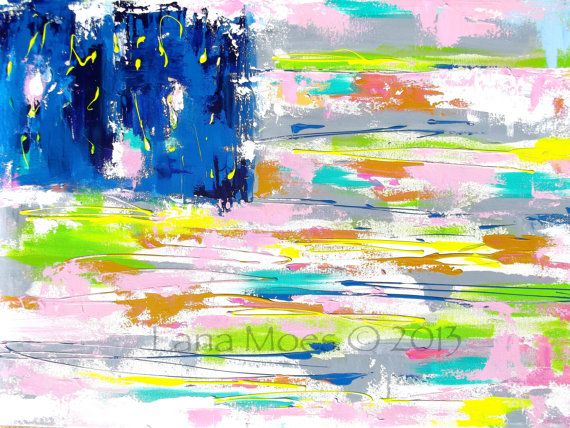 570x428 American Flag Painting - Abstract American Flag Painting