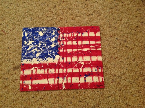 500x373 Abstract American Flag Painting (Splatterdrip) - Abstract American Flag Painting