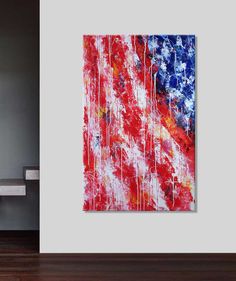 236x281 Abstract American Flag Painting 11 X 14 American - Abstract American Flag Painting