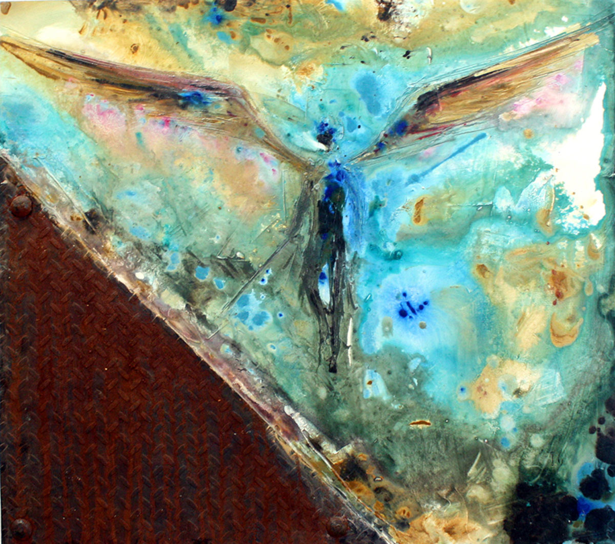 1200x1061 Contemporary Angels Art - Abstract Angel Painting