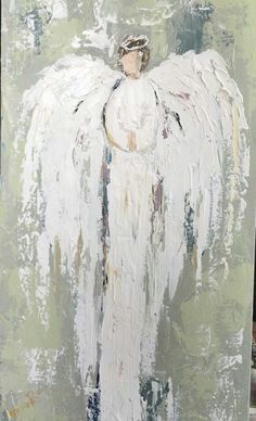 236x388 Giclee Print Art Abstract Angel Oil Painting Acrylic Painting Home - Abstract Angel Painting