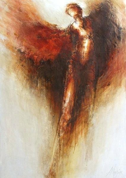 425x600 Abstract Angel Art Delicate Abstract Angel Painting Paintings - Abstract Angel Painting