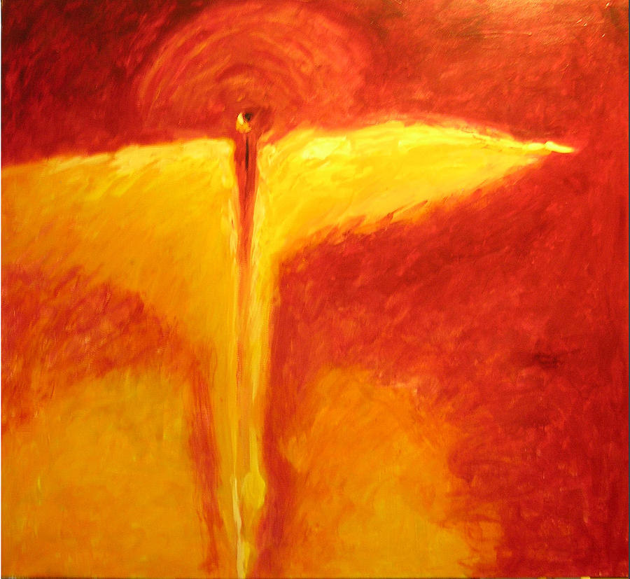 900x827 Abstract Angel Painting By Clint Lochridge - Abstract Angel Painting