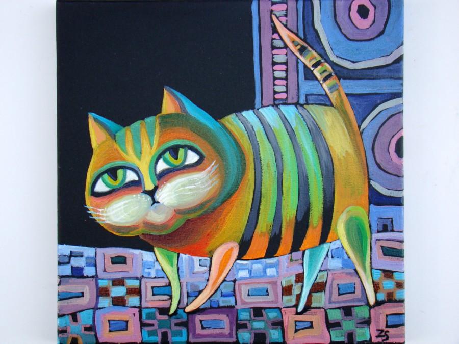 900x675 Paintings On Canvas Cat Oil Painting Canvas Art Oil Canvas Oil - Abstract Animal Painting