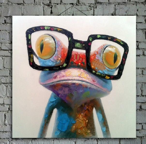 603x596 2018 Cartoon Oil Painting On Canvas Abstract Animal Wall Art - Abstract Animal Painting