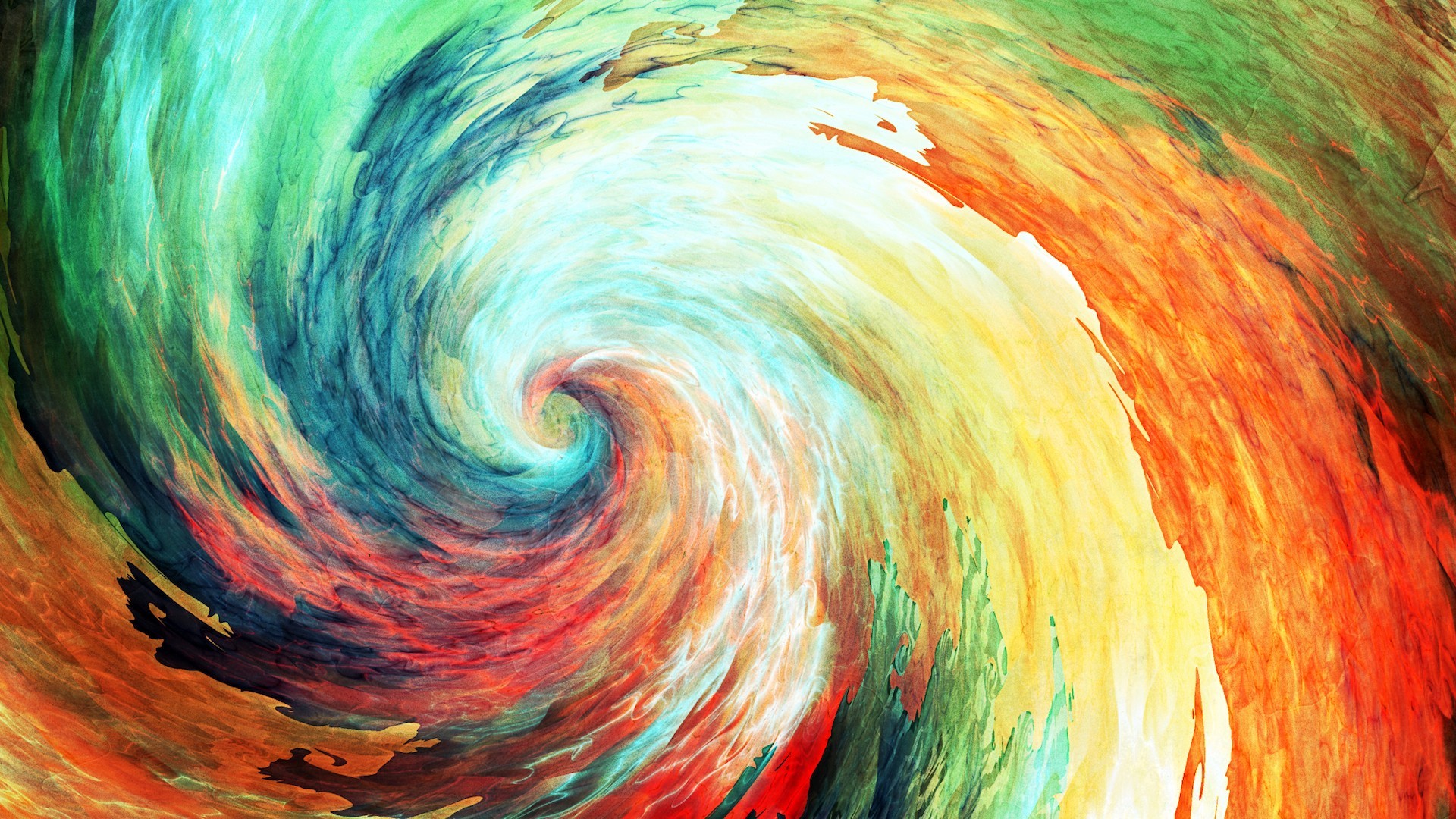 1920x1080 Wallpaper Colorful, Painting, Anime, Abstract, Artwork, Spiral - Abstract Anime Painting