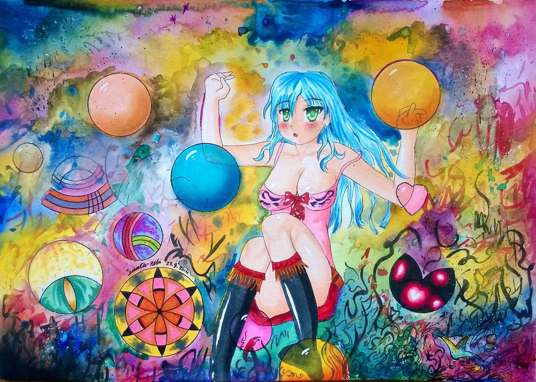 1059x754 Abstract Anime Art By Falcoillusion982 - Abstract Anime Painting