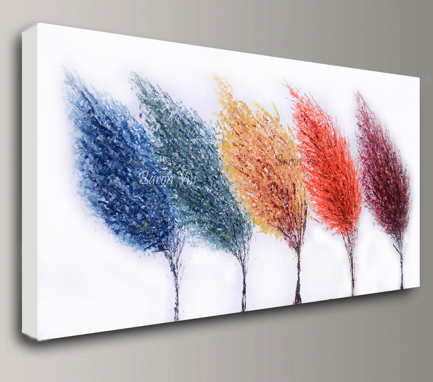 1500x1324 Abstract Painting Acrylic Multi Colour Trees Art Original - Abstract Art Acrylic Painting