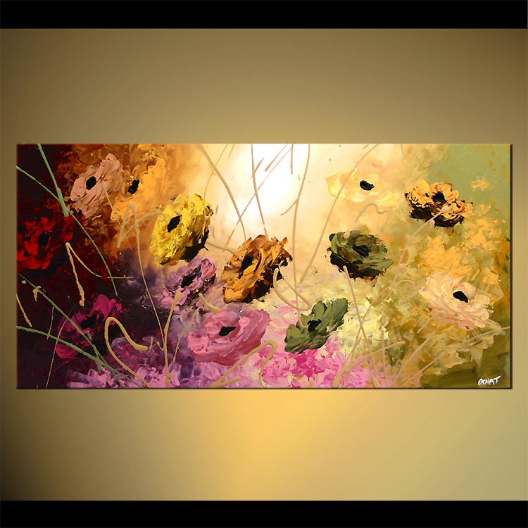 750x750 Painting - Abstract Art Flowers Painting