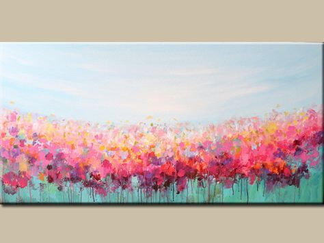 474x355 Acrylic Painting Abstract Art Flowers Painting Landscape - Abstract Art Flowers Painting