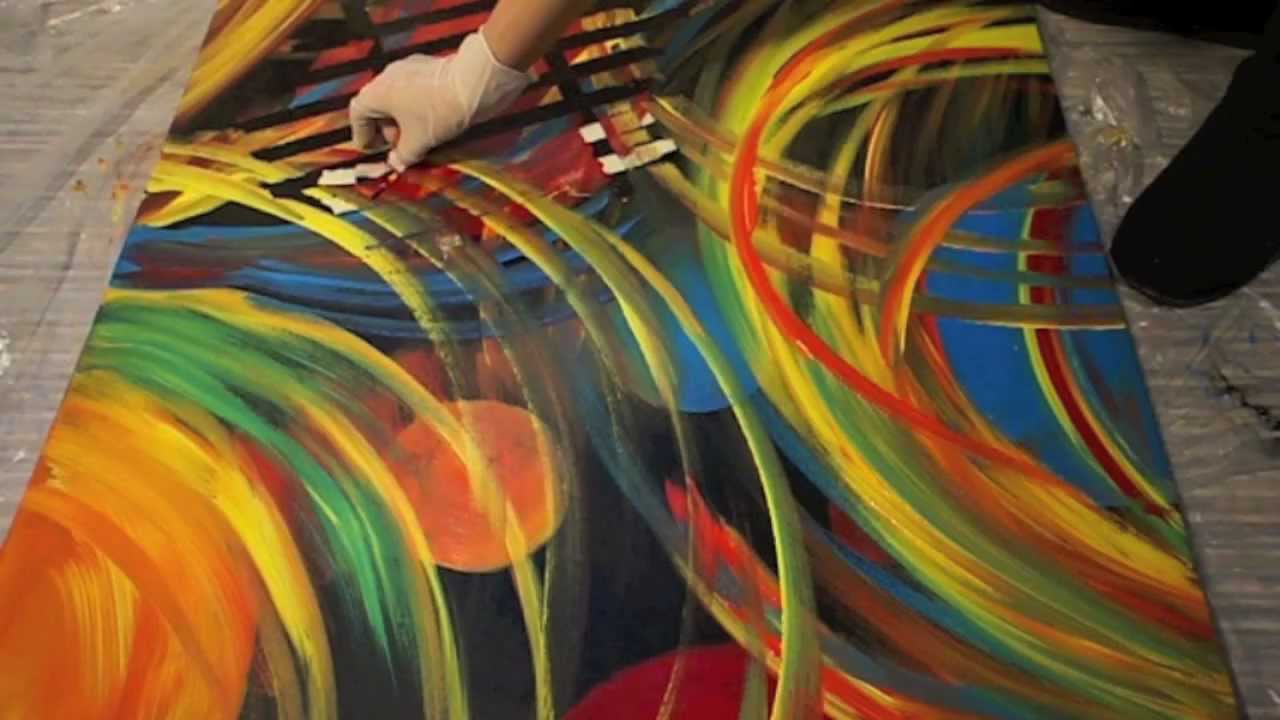 1280x720 Abstract Art Painting, Acrylic Painting With Painting Knife - Abstract Art Painting