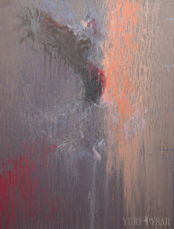 570x749 Abstract Ballerina Acrylic Painting Contemporary Art Ballet - Abstract Ballerina Painting