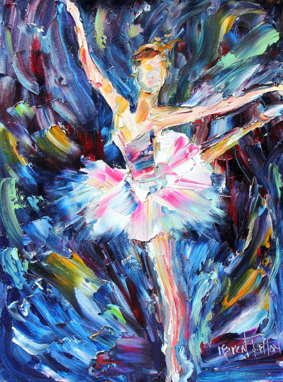 Abstract Ballerina Painting at PaintingValley.com | Explore collection ...