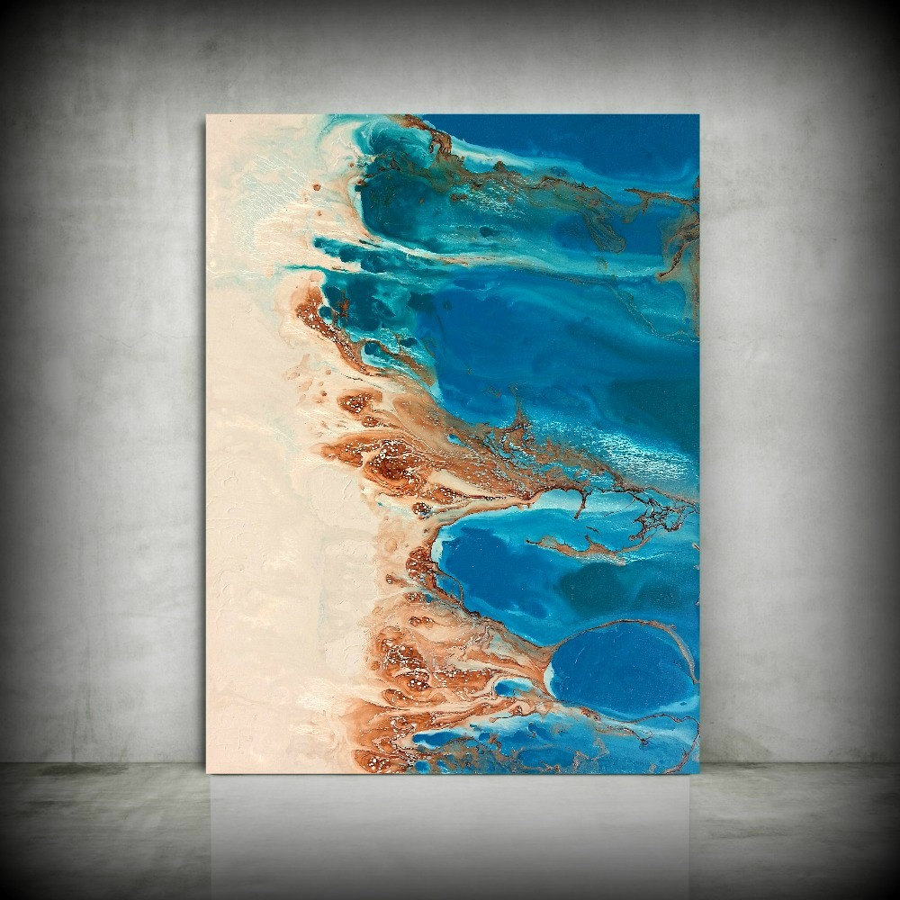 1000x1000 Beach Painting 30 X 40 Abstract Painting Acrylic Painting - Abstract Beach Painting